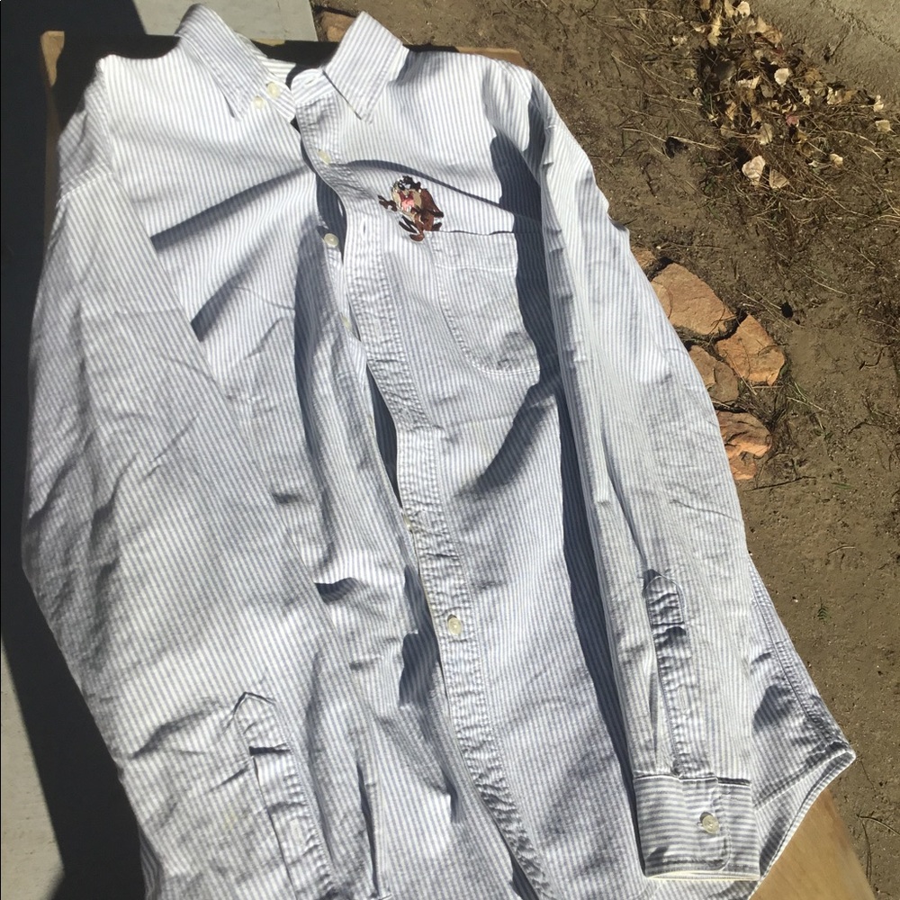 Warner bros studios button down shirt